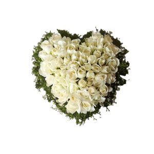 White Roses Heart