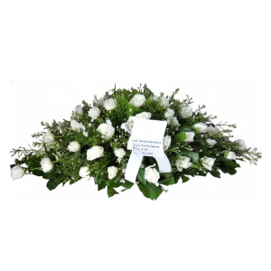 White Roses Funeral Arrangement