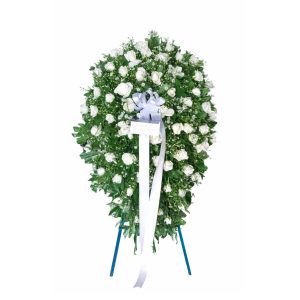 Large white roses wreath