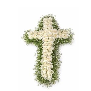 White roses cross