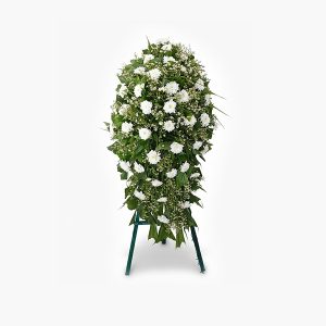 Standard white chrysanthemum wreath