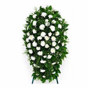 Standard white chrysanthemum wreath