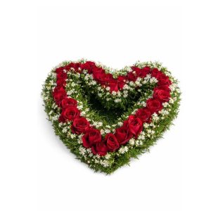 Heart shape funeral arrangement
